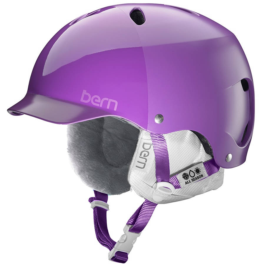 Bern Lenox Hard Hat Women's Snowboard Helmet, S, Satin Purple